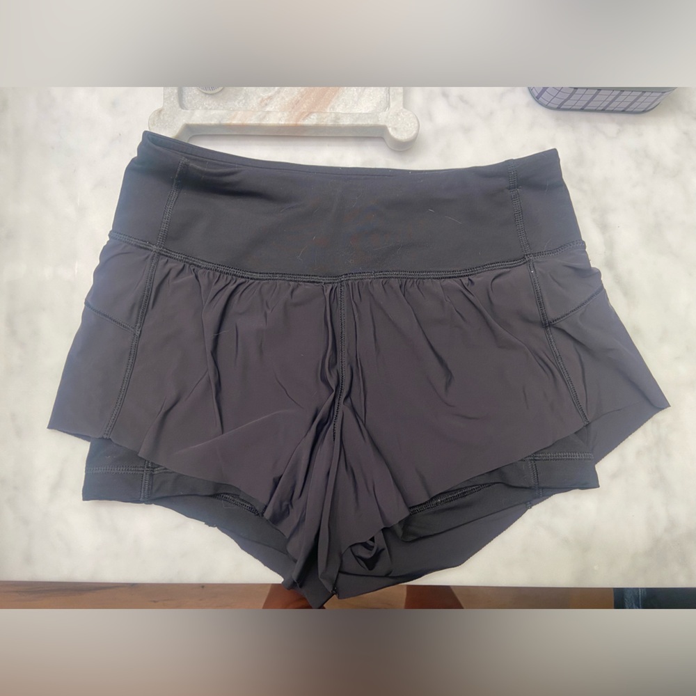 Lululemon Squad Goals Athletic Running Shorts 4 BLACK